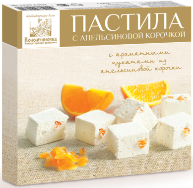 Пастила с апельсиновой коркой расф. 0,205 (12шт/кор) Пастила с апельсиновой коркой расф. 0,205 (12шт/кор)