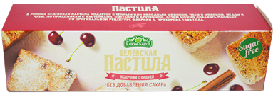 Белёвская пастила яблочная (без сахара с вишней и корицей) 100г (15шт/кор) Белёвская пастила яблочная (без сахара с вишней и корицей) 100г (15шт/кор)
