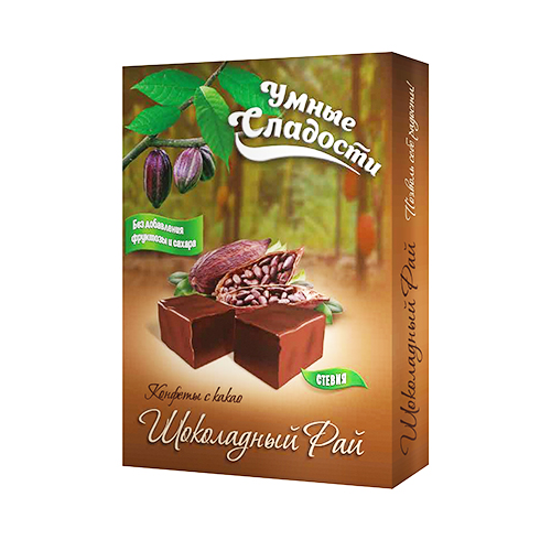 Конфеты «Умные Сладости» с кокао Шоколадный Рай, 90г 