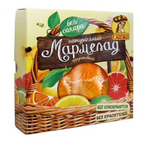 Мармелад на фруктозе «С апельсином, лимоном, грейпфрутом», 300г
