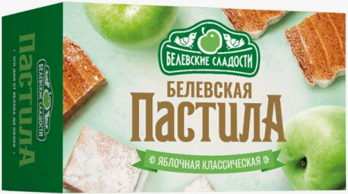 Белёвская пастила яблочная (классическая) 200г (20шт/кор), Белёвская пастила яблочная (классическая) 200г (20шт/кор),